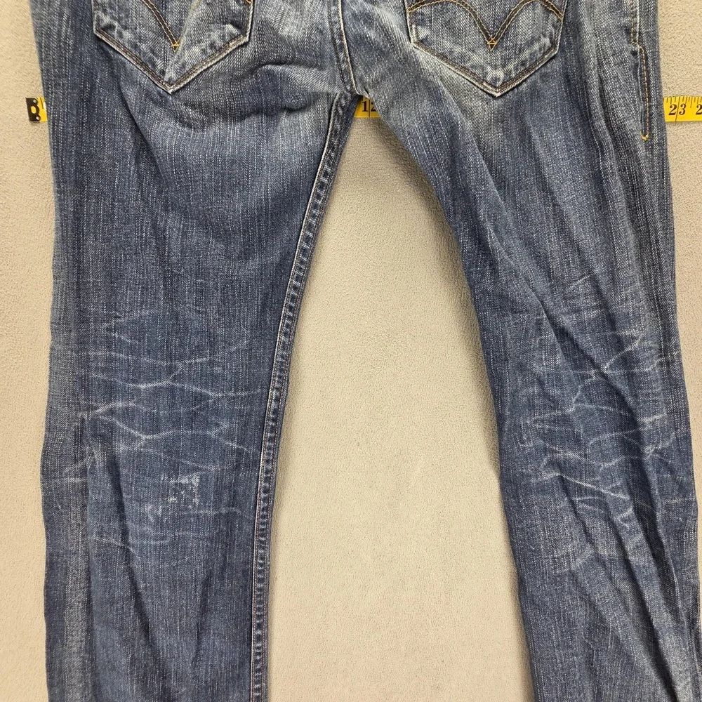 Vintage Levis Blue Star Jeans Mens 32x34 Engineered Zip Fly Honeycomb